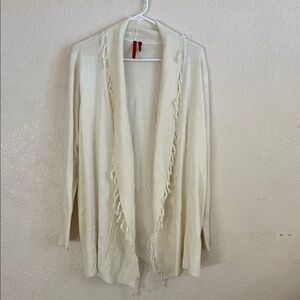 Cream Open Front Cardigan